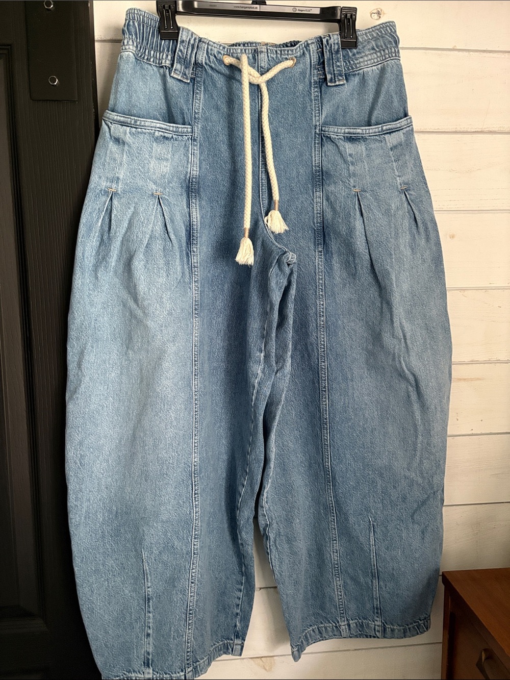 We The Free light blue denim drawstring pants
